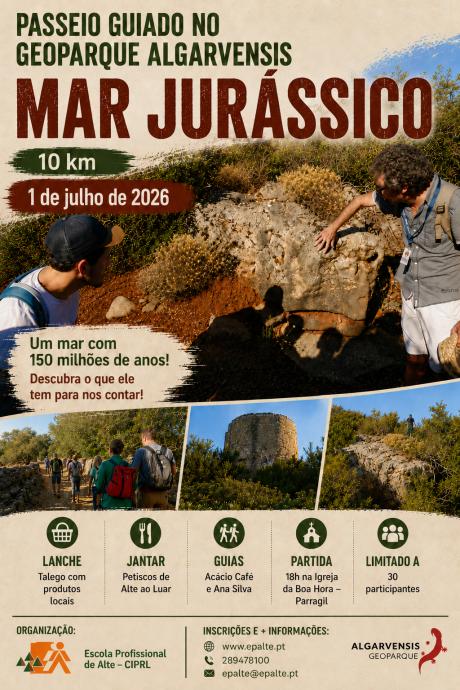 Passeio Pedestre Guiado no Geoparque Algarvensis com Jantar ao Luar - Mar Jurássico